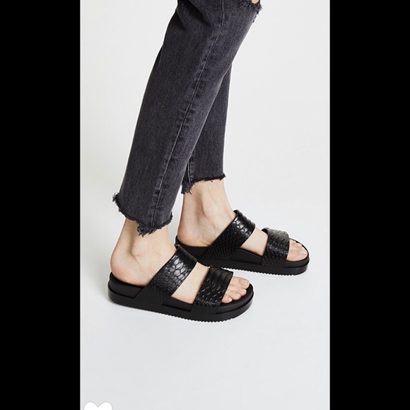 Melissa + BAJA EAST Shoes - Melissa + BAJA EAST Cosmic Slide Black Python